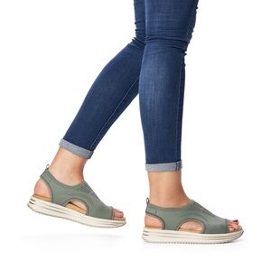 Remonte Jocelyn 55 R2955-54 Green Stretch Comfort Sandals Size 36 New in Box